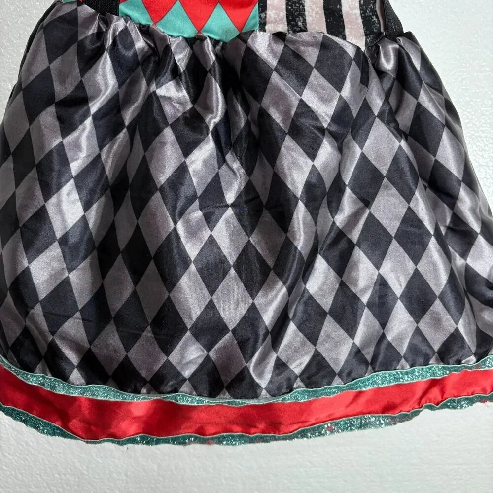 Spirit Halloween Carnival Cuties Clown Toddler Costume Dress 3T-4T Black Red